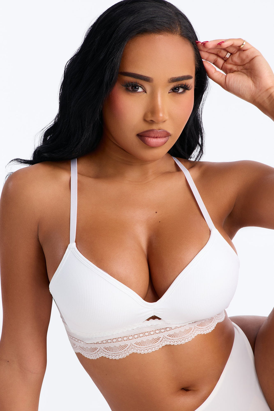 Sweet Tease Pointelle Comfort Bralette - White