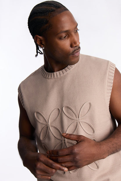 Soft Sands Sweater Vest - LightBrown