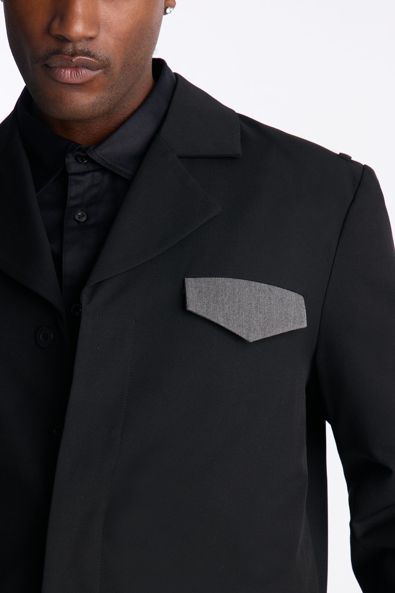 Merged Worlds Detailed Jacket - Black