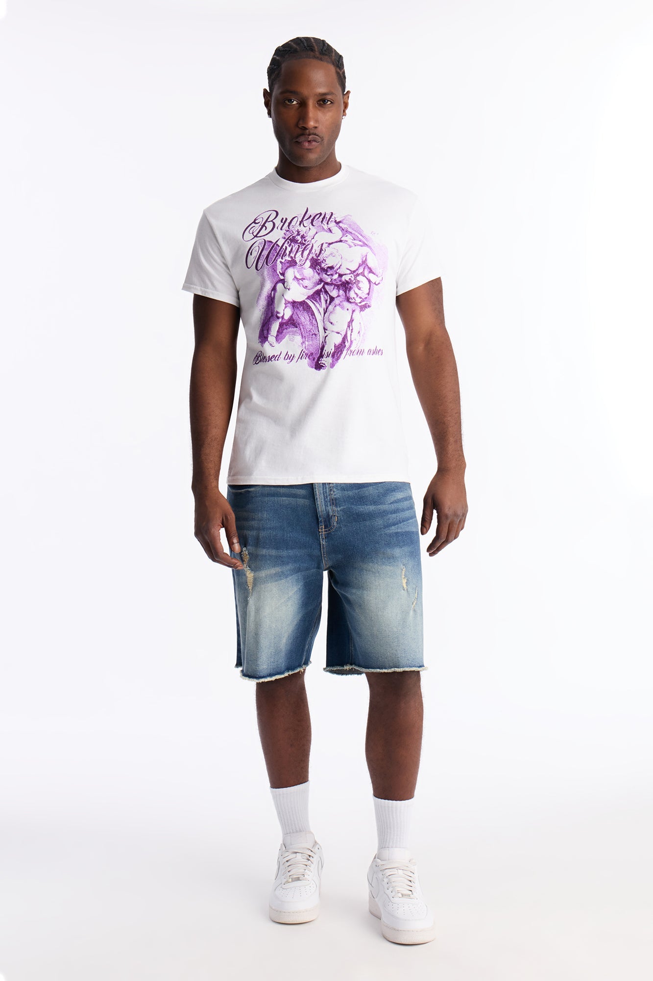 Lounge Relaxed Denim Shorts - Dark Wash