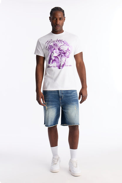 Lounge Relaxed Denim Shorts - Dark Wash