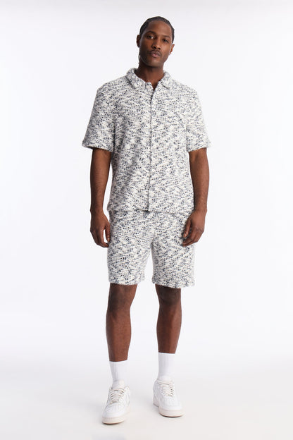Montecito Textured Button Up Shirt - Black
