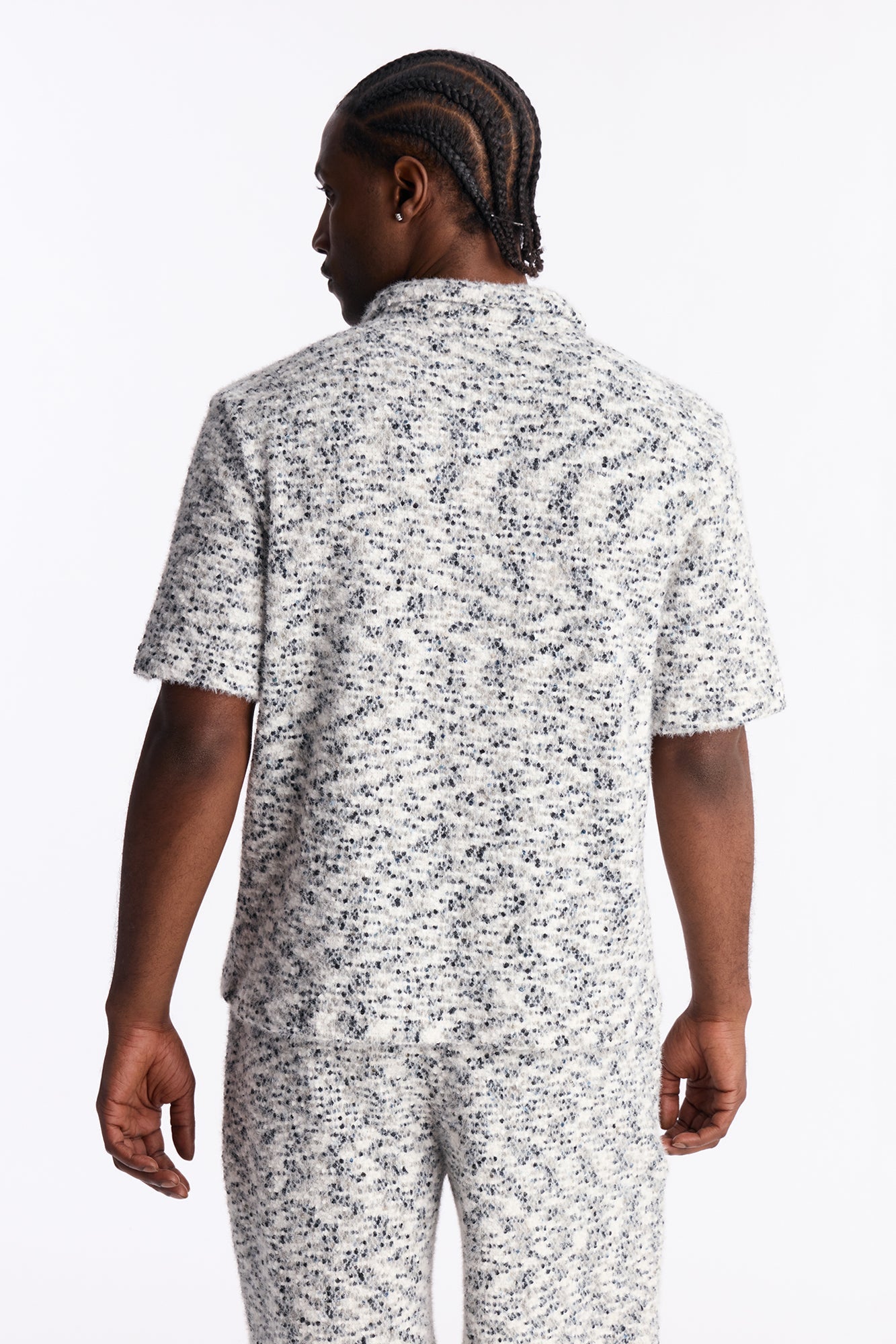 Montecito Textured Button Up Shirt - Black