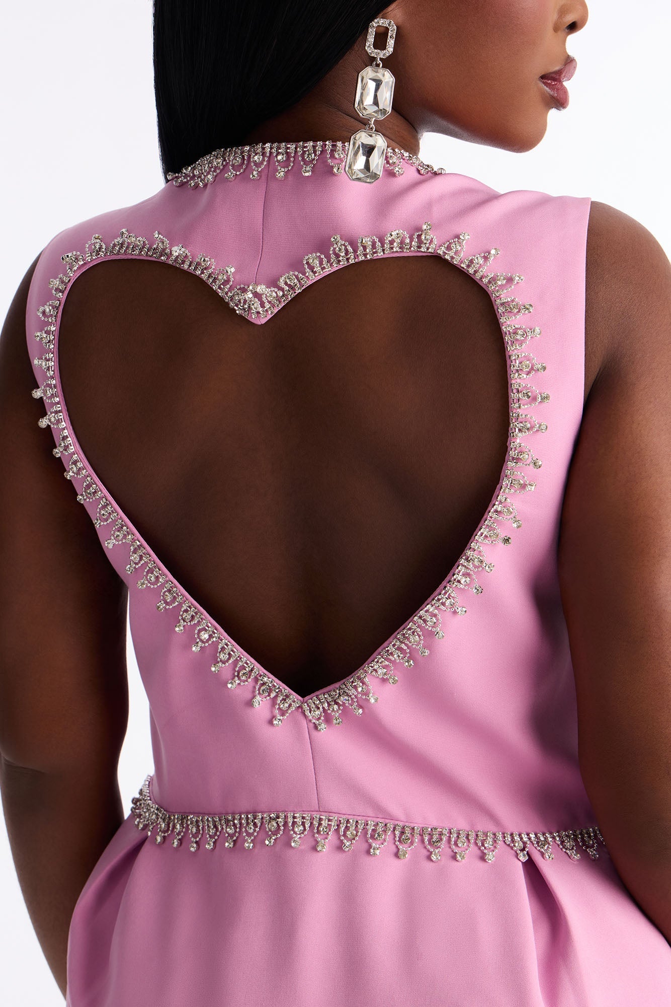 Adore Me Heart Cut Out Mini Dress - Pink