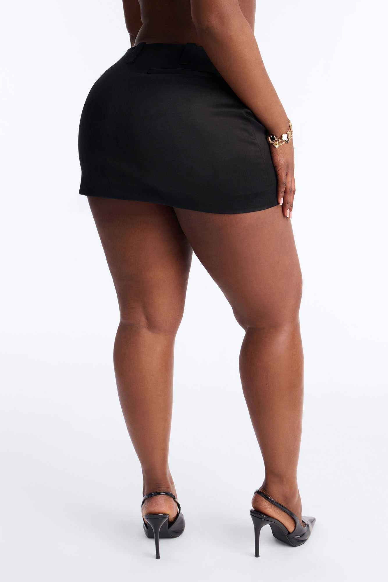 Satin Desire Mini Skirt - Black