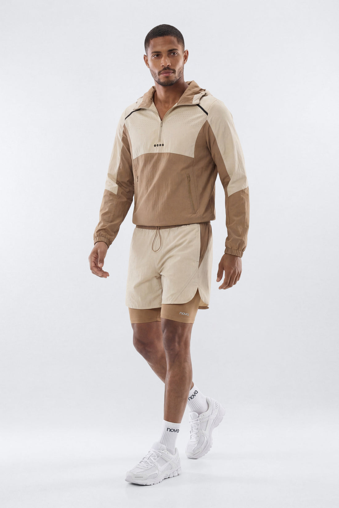 ProRipStop 7″ Built In Compression Shorts - Taupe