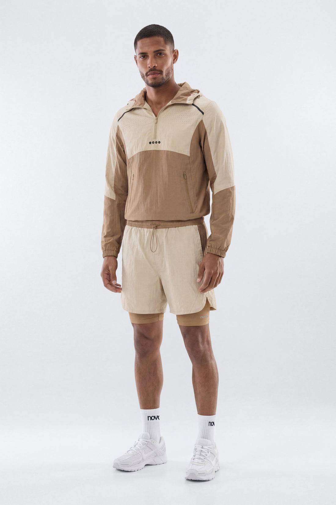 ProRipStop 7″ Built In Compression Shorts - Taupe