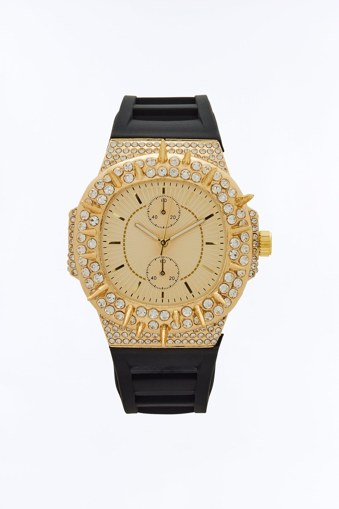 Pulse Iced Analogue Watch - Gold