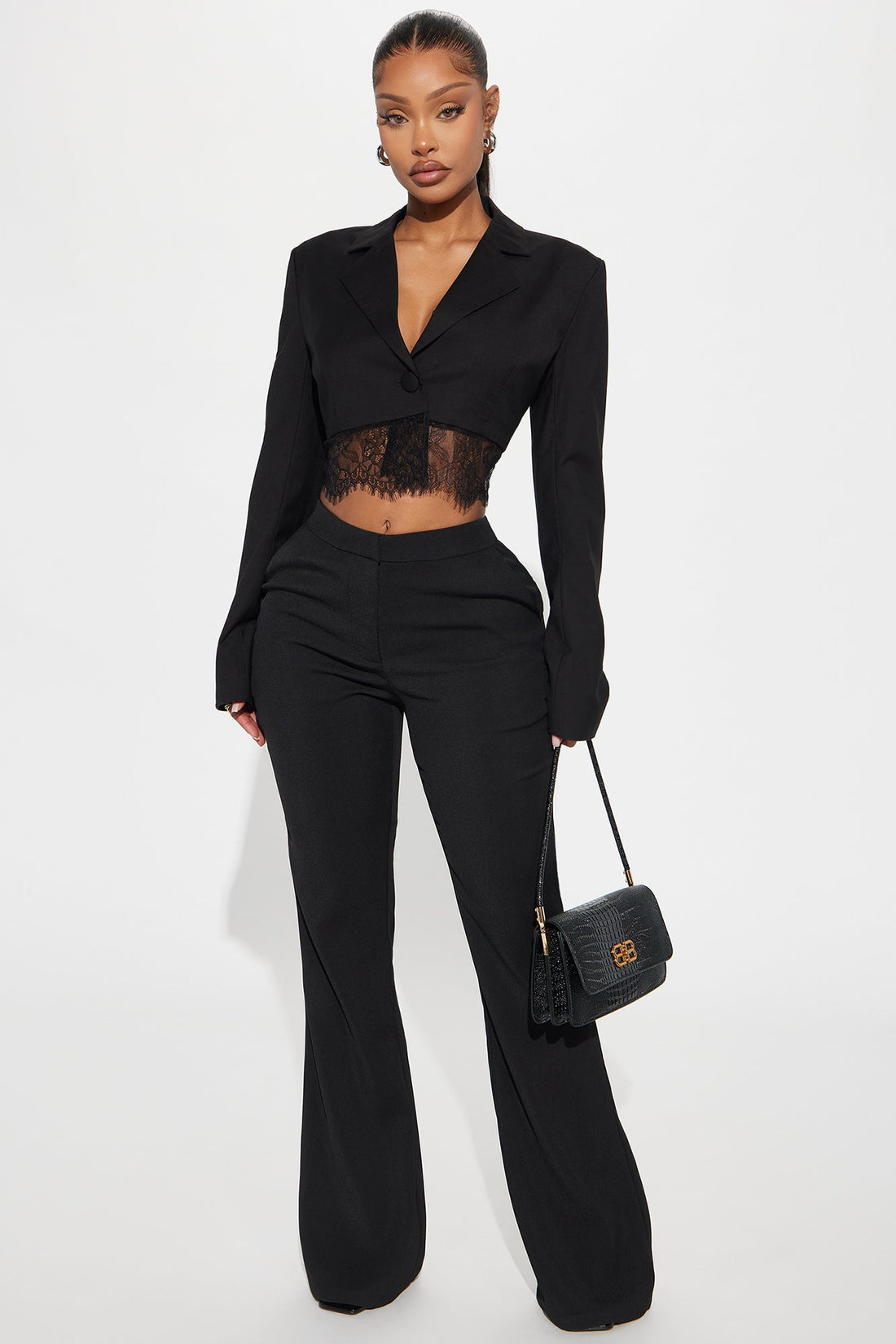 Breaking Even Flare Trouser - Black