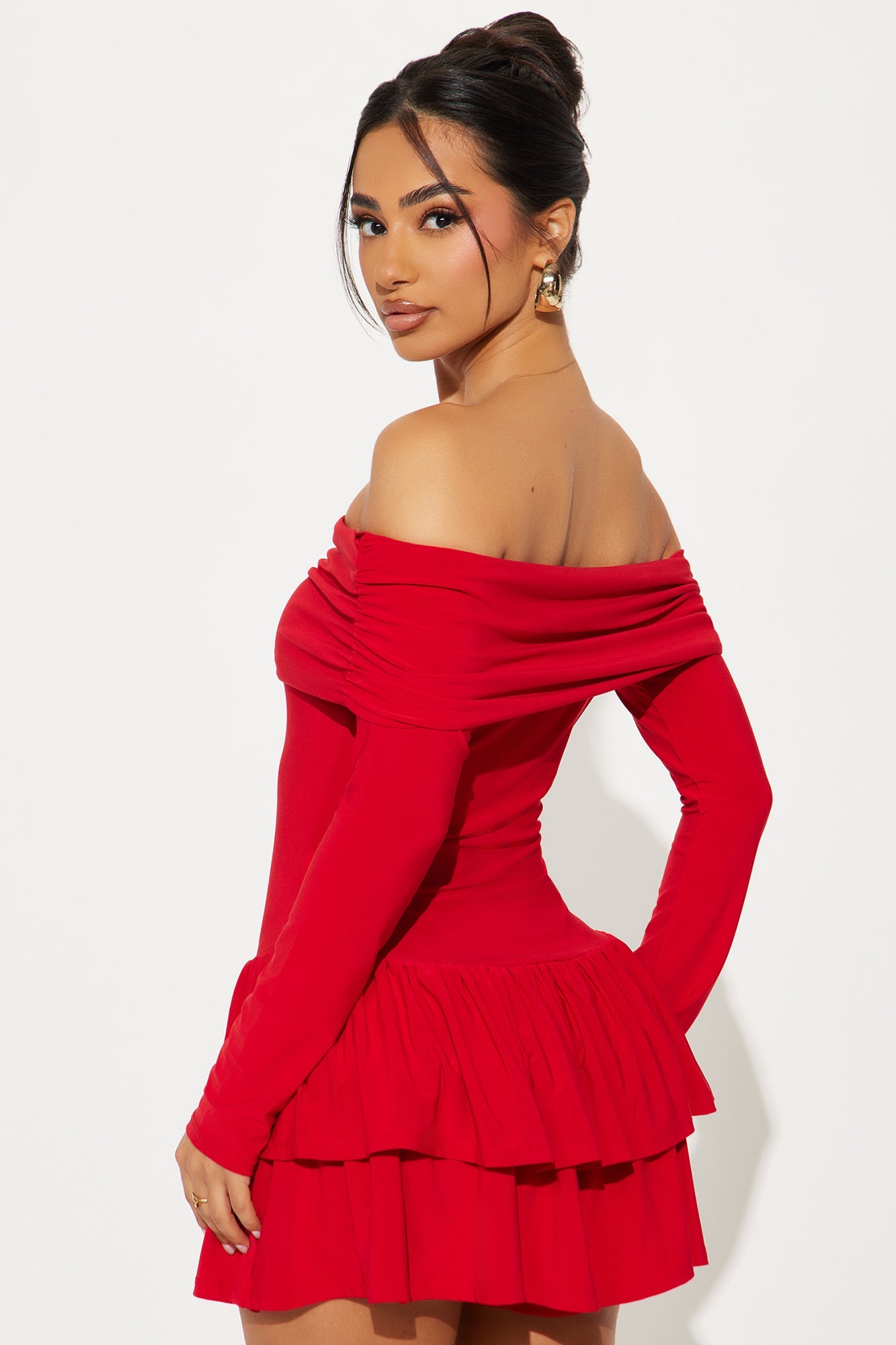Not The Same Ruffle Romper - Red