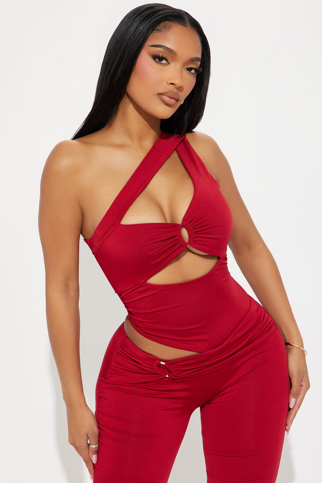 Lara Cut Out Jumpsuit - Red