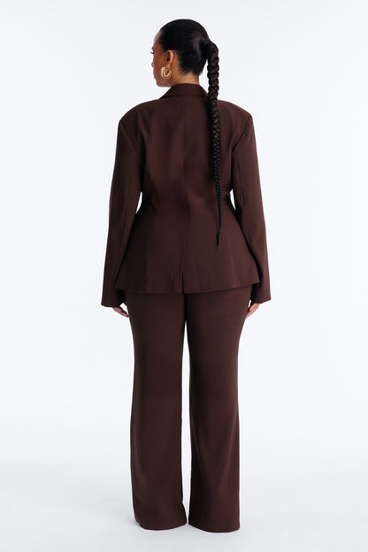 Marly Blazer Pant Set - Brown