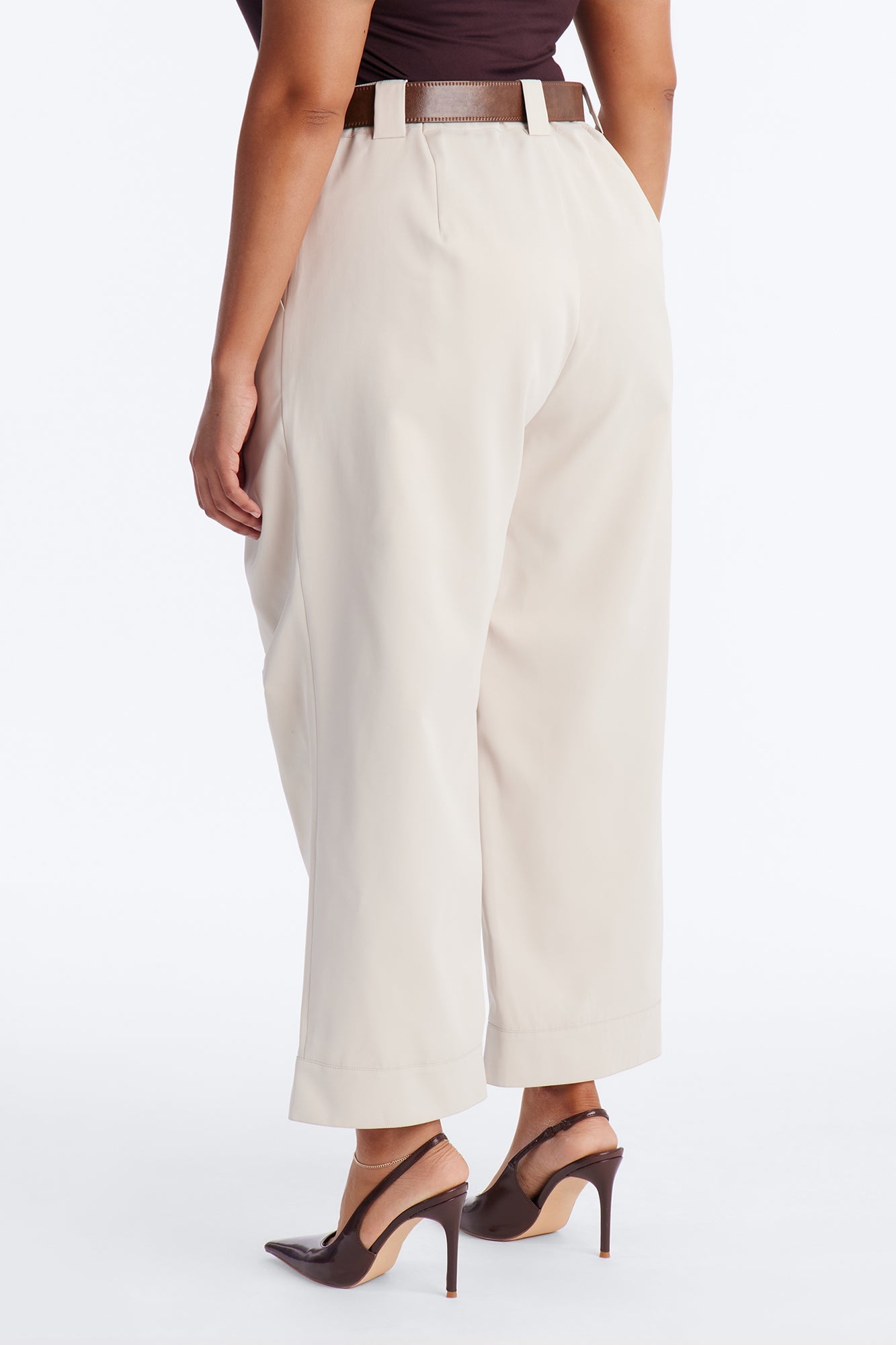 Kayla Barrel Leg Pant - Stone