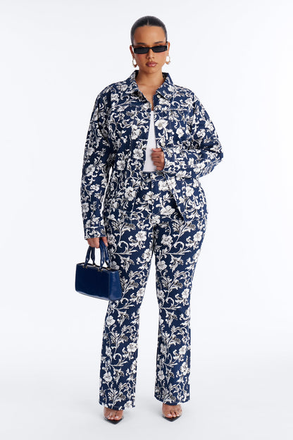 Play Nice Floral Pant Set - Navy/combo