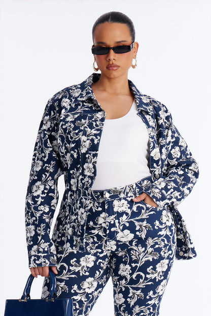 Play Nice Floral Pant Set - Navy/combo