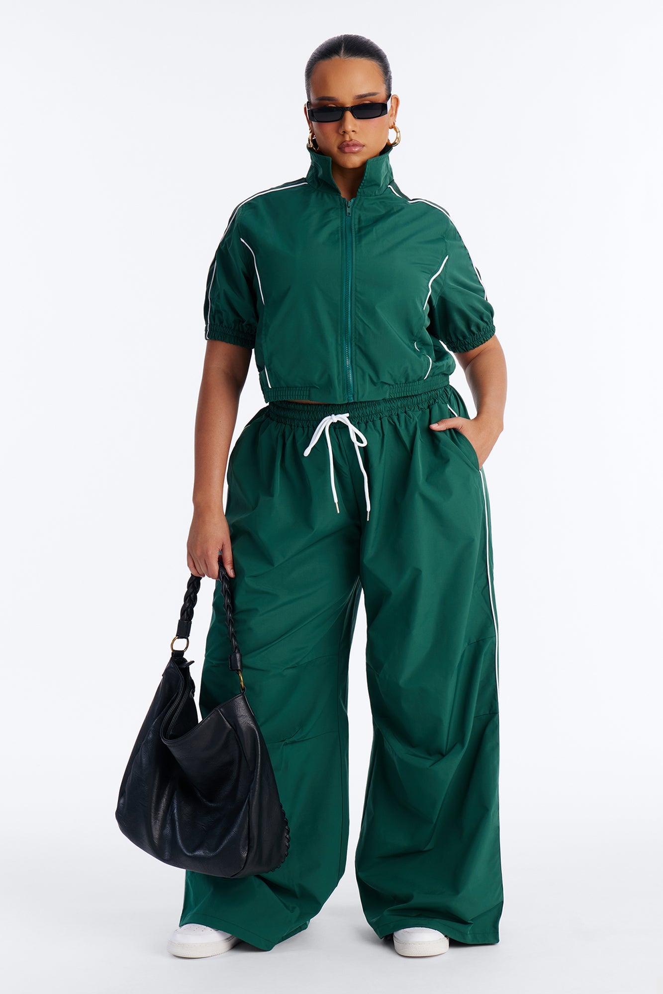 Taeryn Windbreaker Pant Set - Green