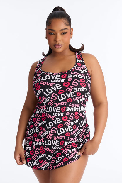 Do You Love Me PJ Sleep Dress - Black/combo