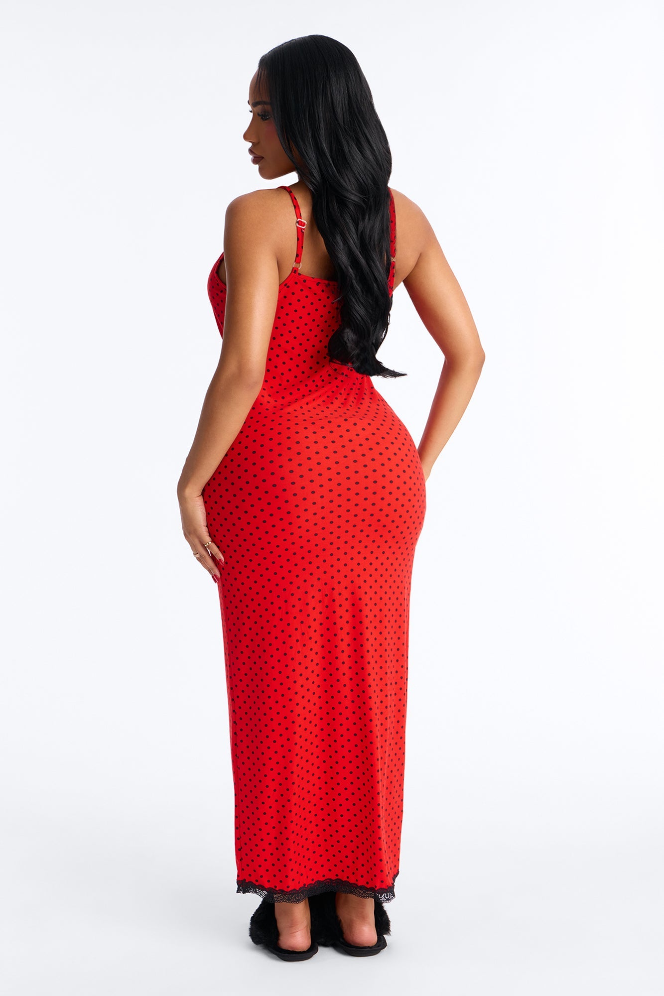 Endless Dreams Maxi PJ Sleep Dress - Red/Black
