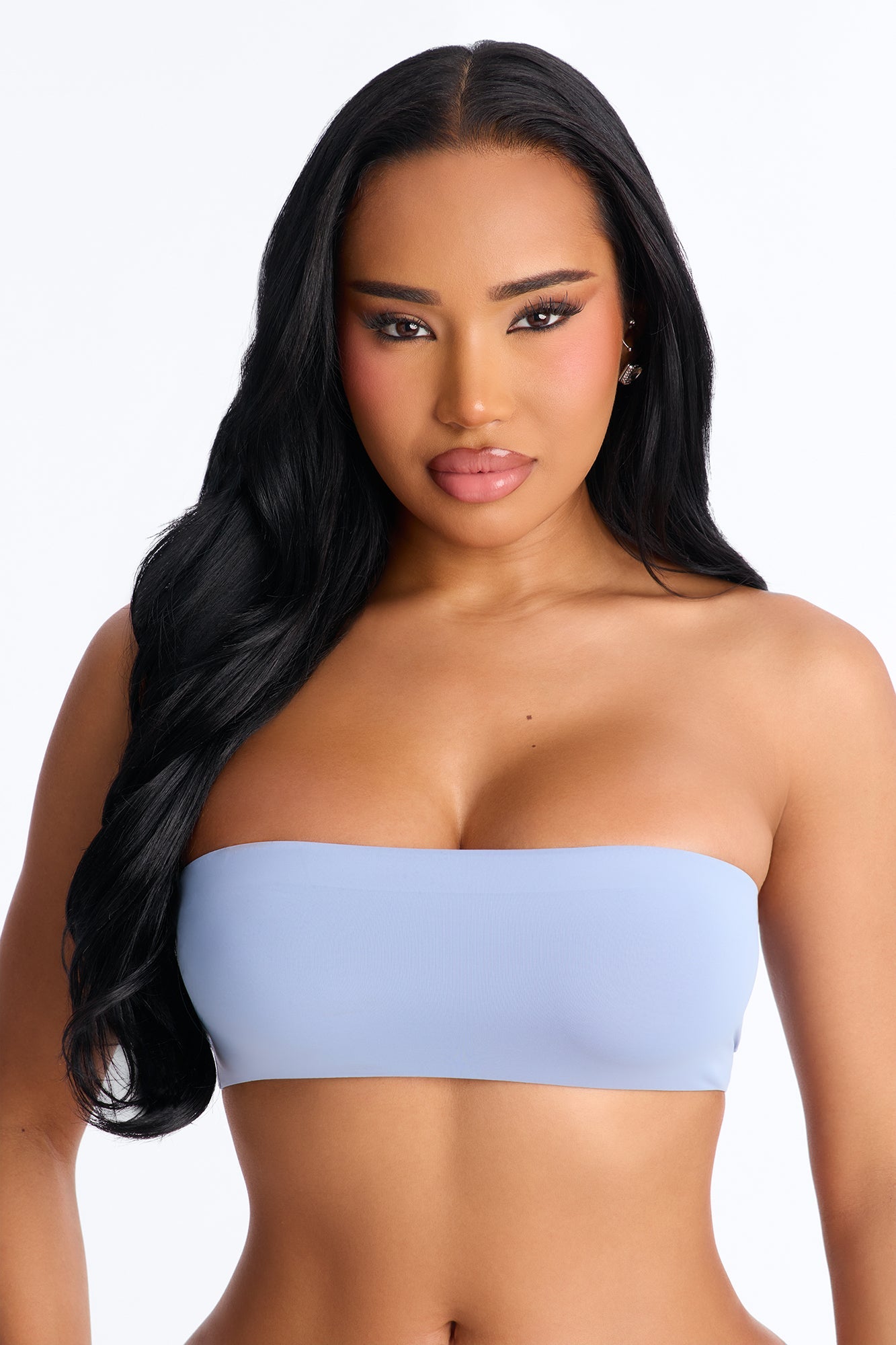 Nova Microfiber Bandeau Bralette - Blue