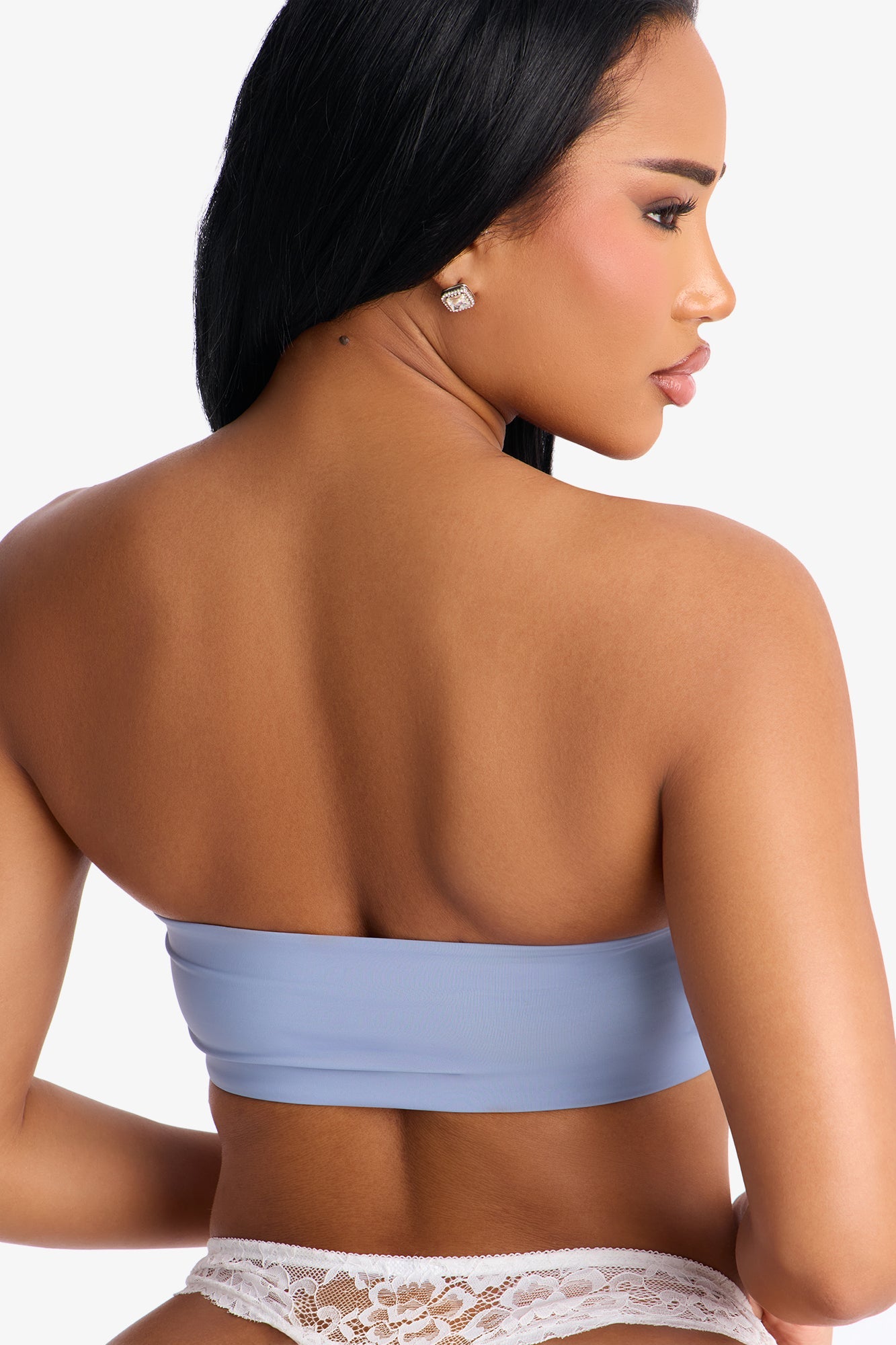 Nova Microfiber Bandeau Bralette - Blue