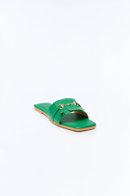 Jay Hardware Slip On Sandals - Green
