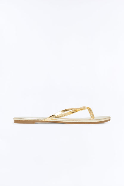Summer Glow Flat Sandal - Gold