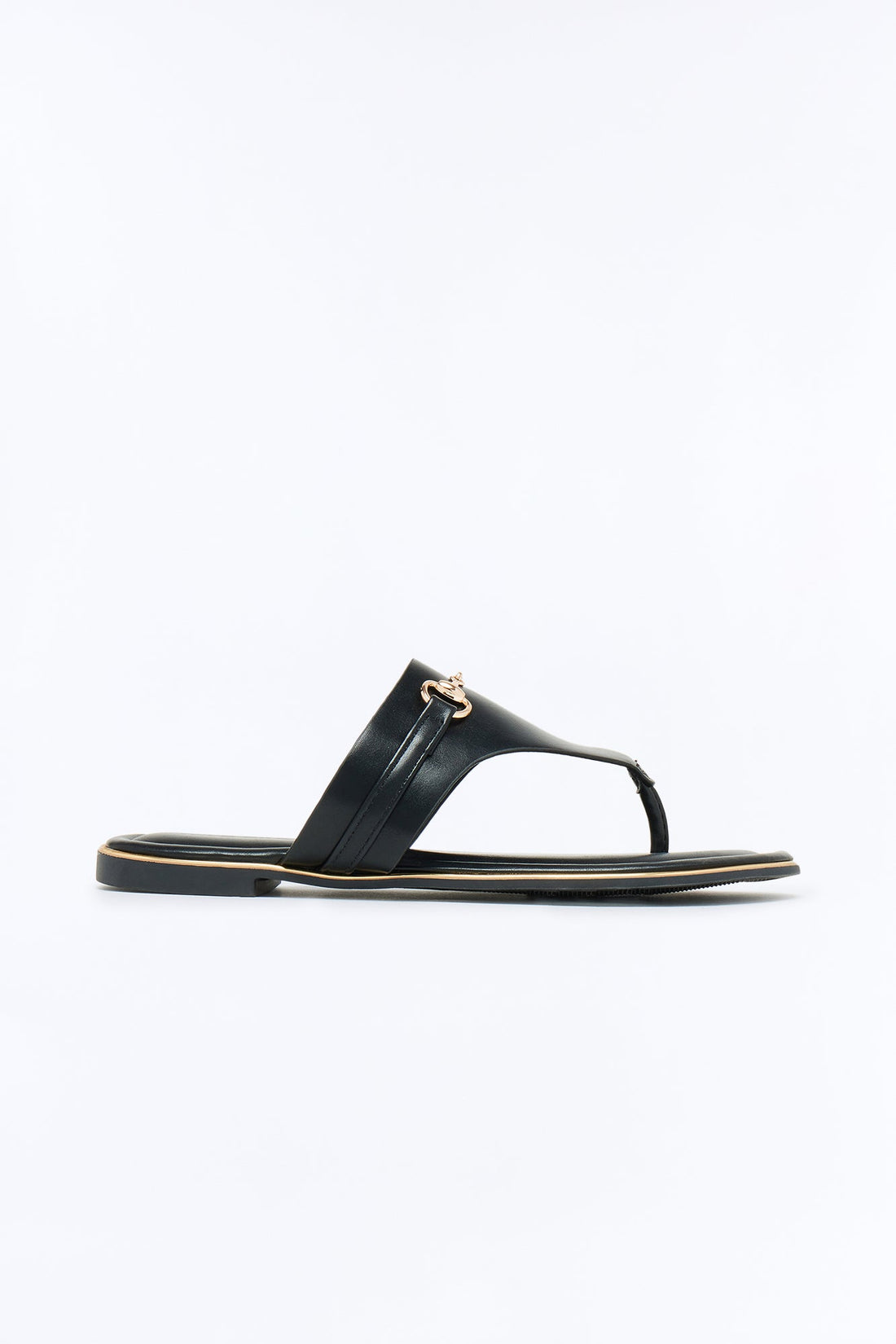 Richa Hardware Flip Flops - Black