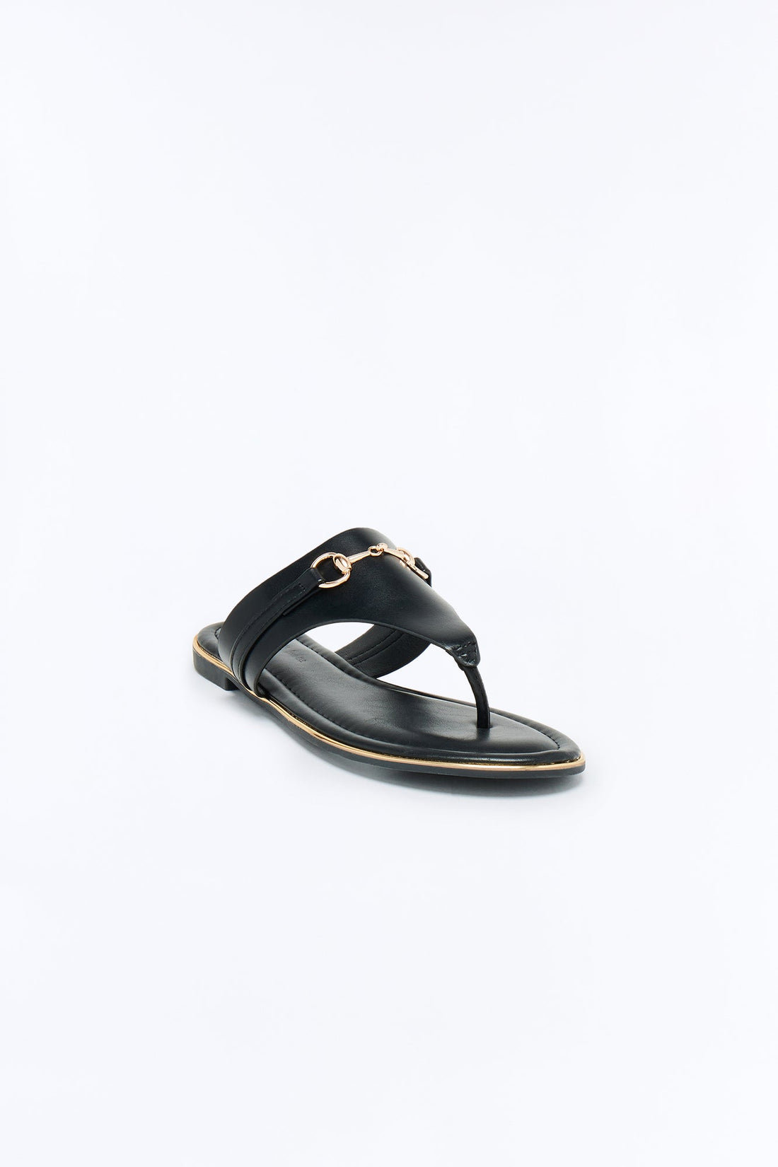 Richa Hardware Flip Flops - Black