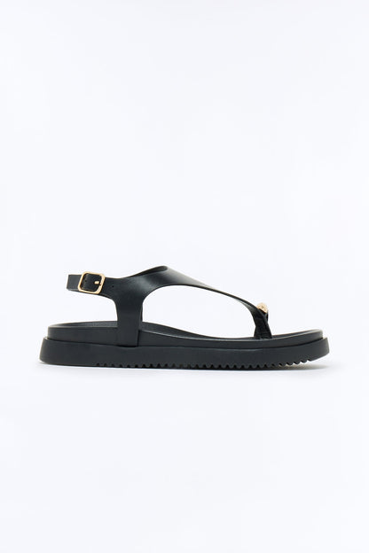 Gabbi Toe Ring Sandals - Black