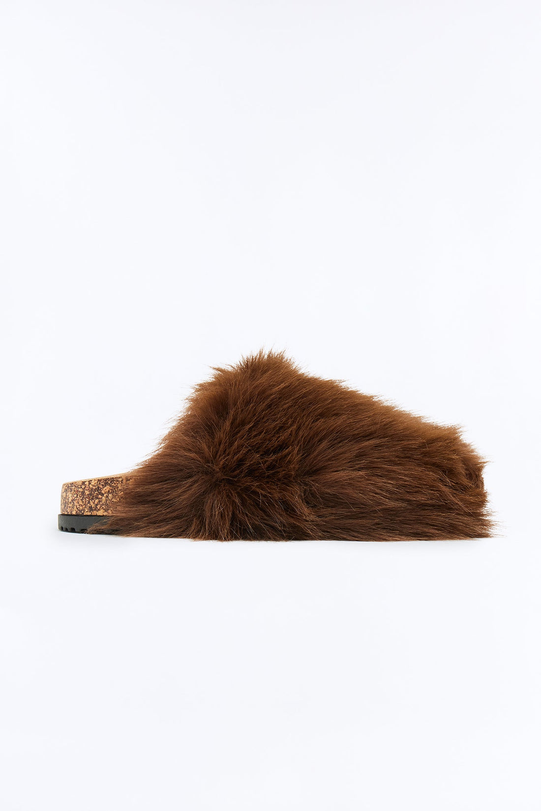 Moshi Faux Fur Flats - Brown