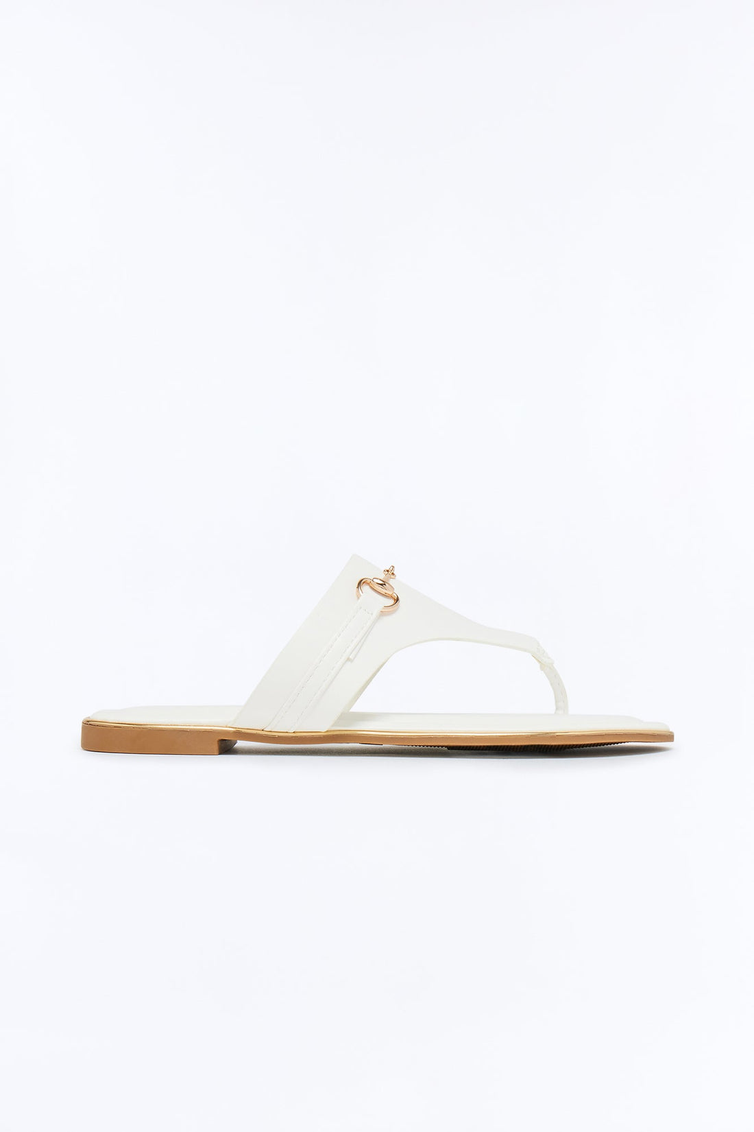 Richa Hardware Flip Flops - White