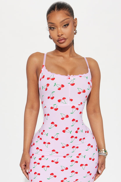 Sweetest Love Maxi PJ Sleep Dress - Pink/combo