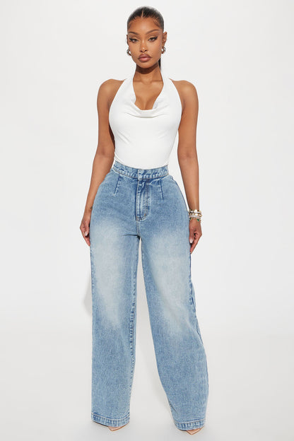 Chasing Dreams Non Stretch Straight Leg Jeans - Medium Wash