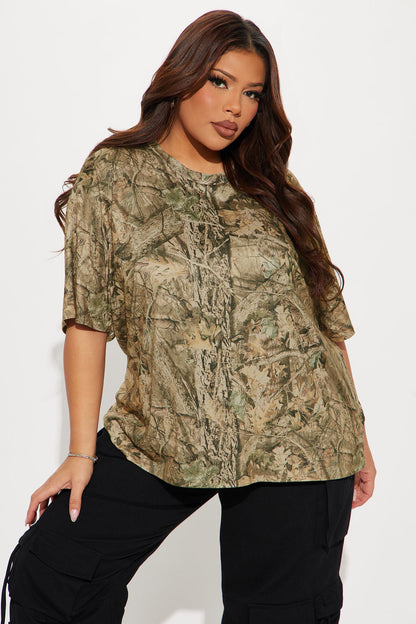 Set Free Camo Oversized Tee - Camouflage