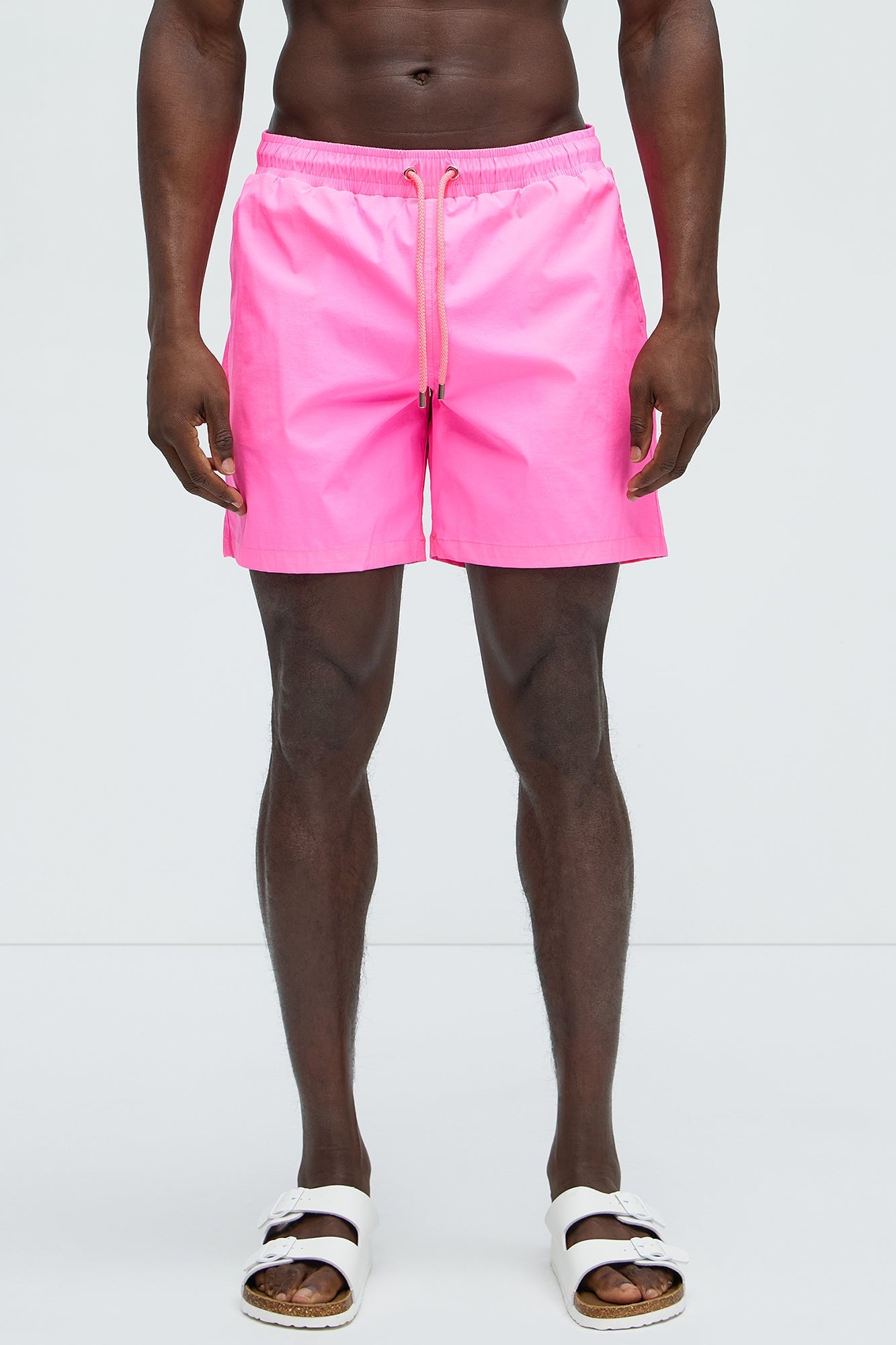 Montez Stretch Swim Trunk 7″ - Neon Pink