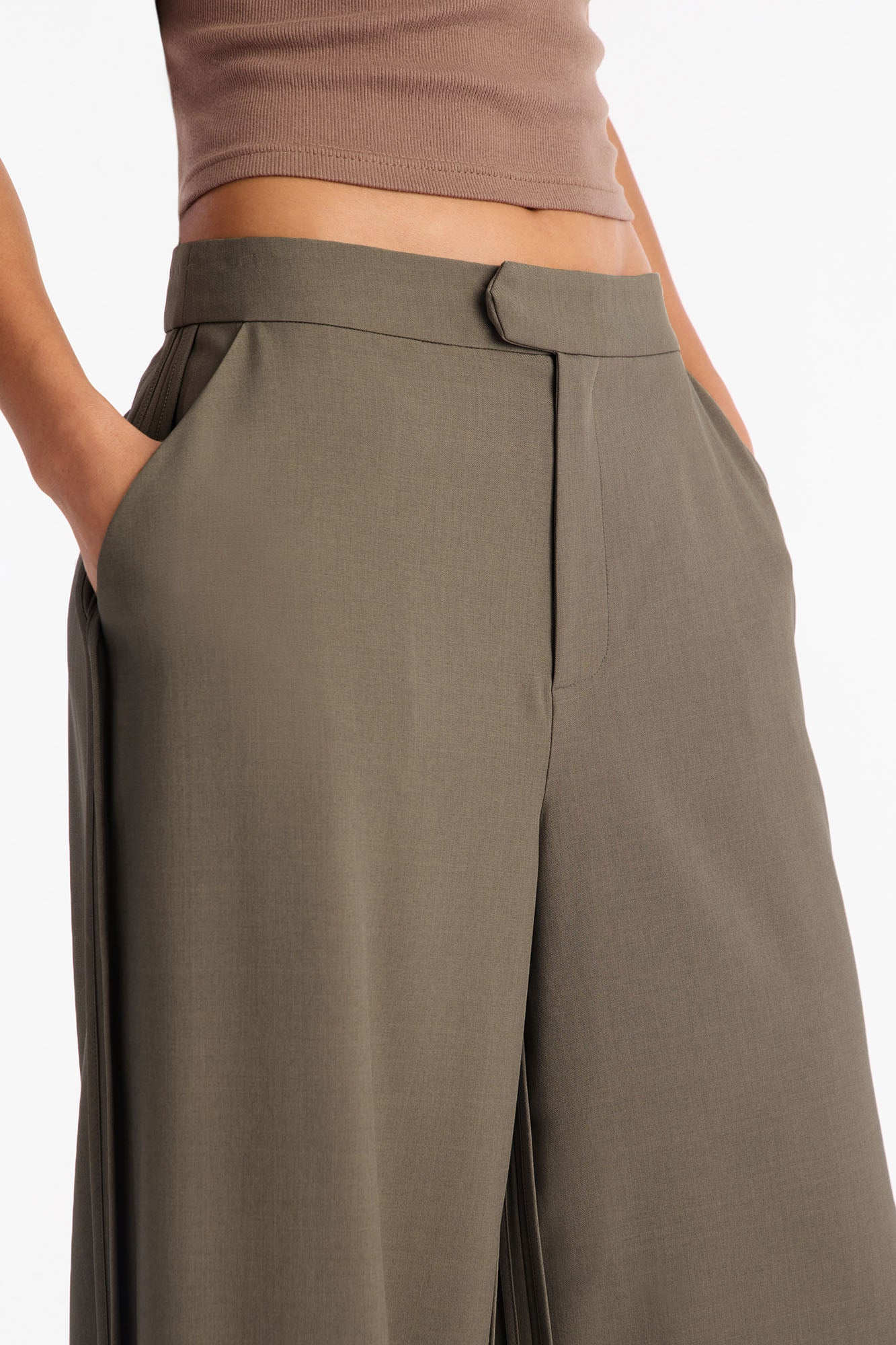 Executive Decisions Cuffed Trouser Pant 32″ - Olive