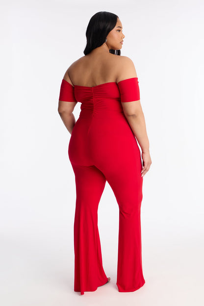 Running From You Jumpsuit - Red