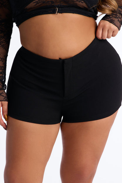 Out Of Office Low Rise Micro Short - Black