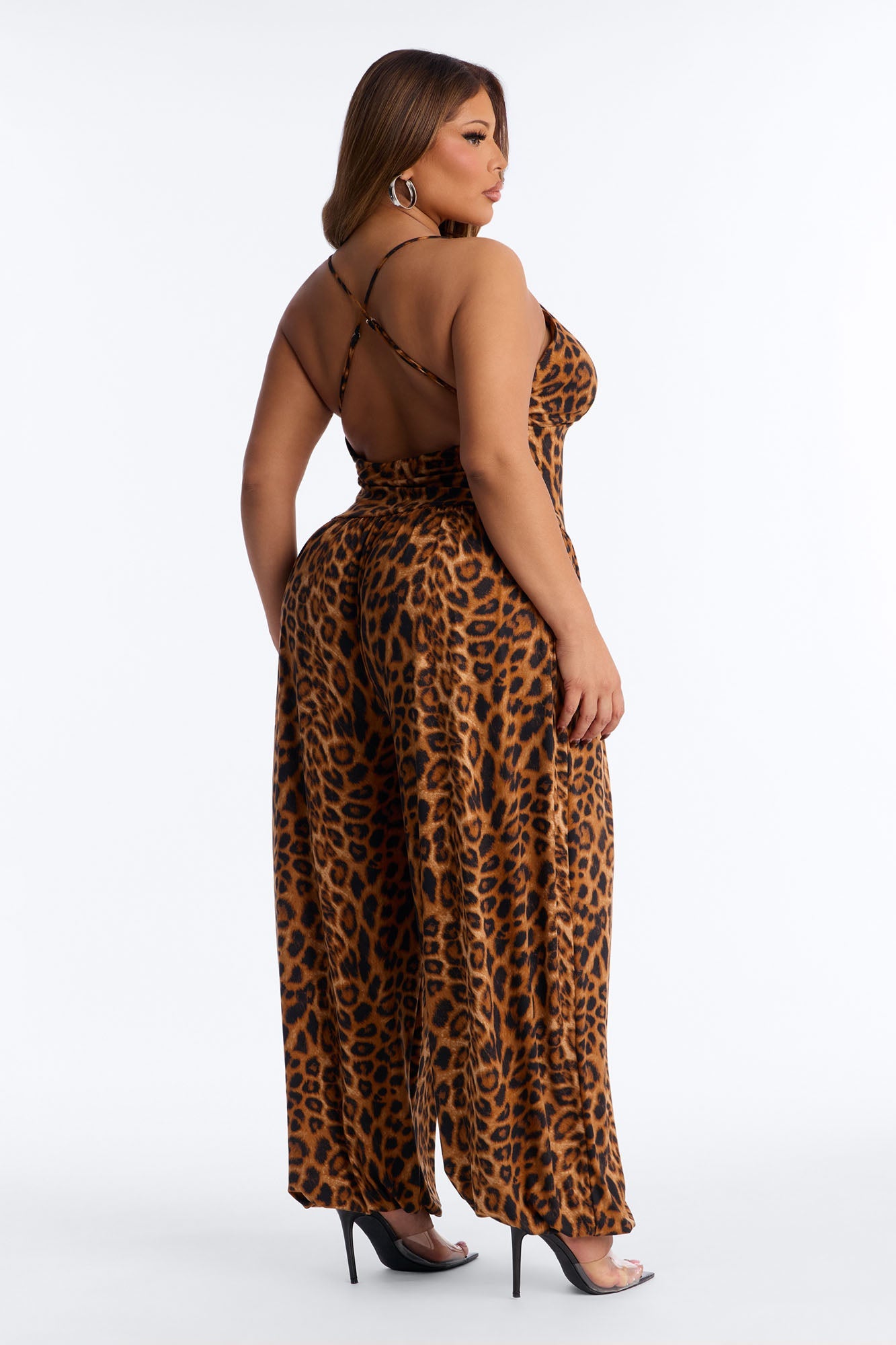 Lea Leopard Balloon Leg Jumpsuit - Leopard
