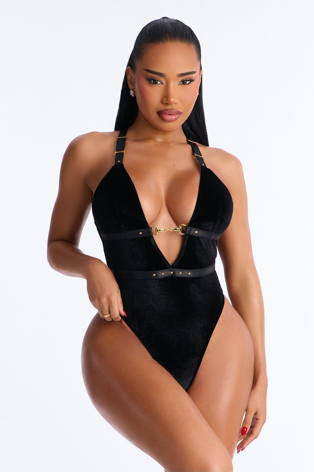 Afterglow Velvet Teddy - Black