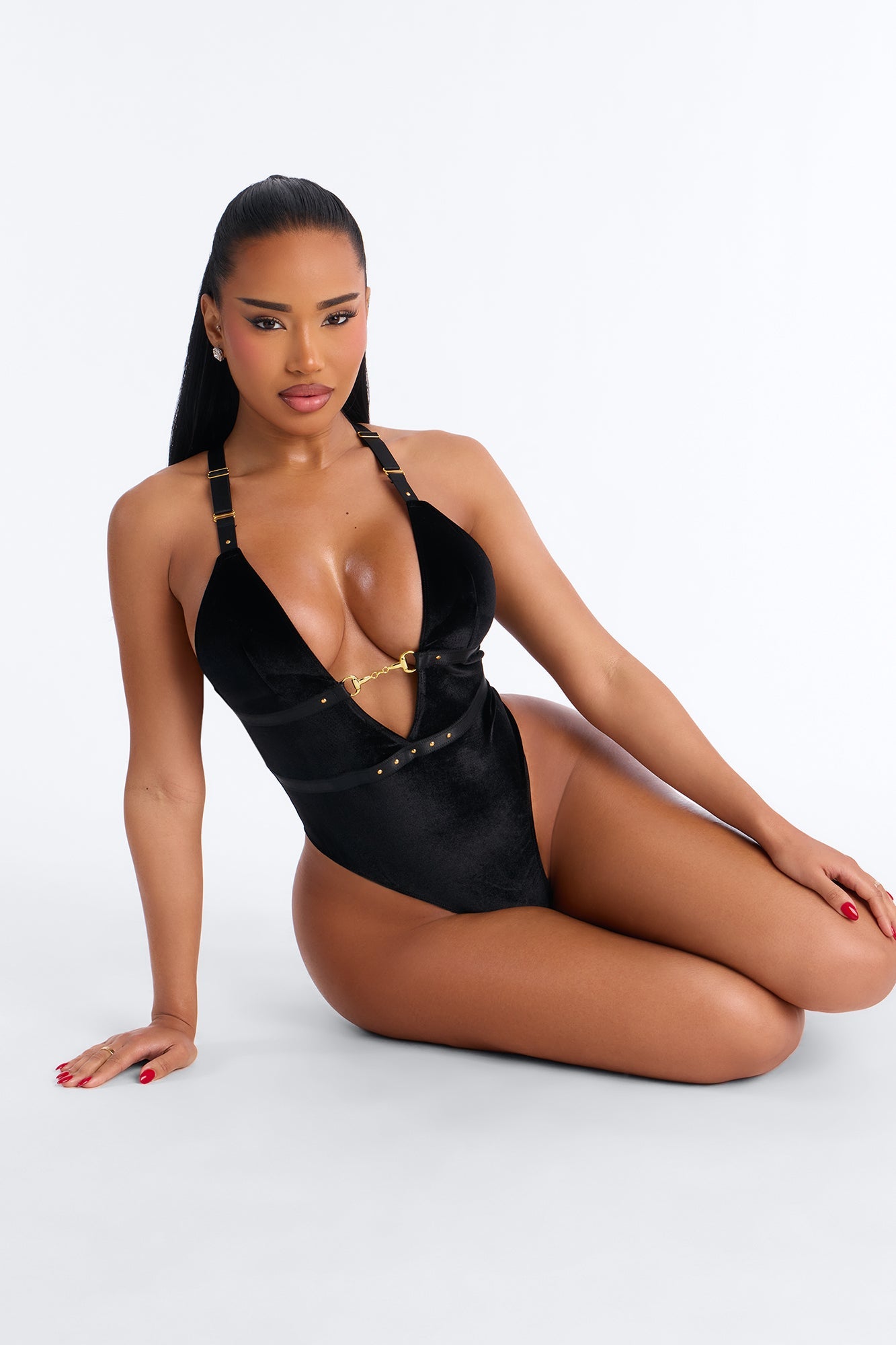 Afterglow Velvet Teddy - Black