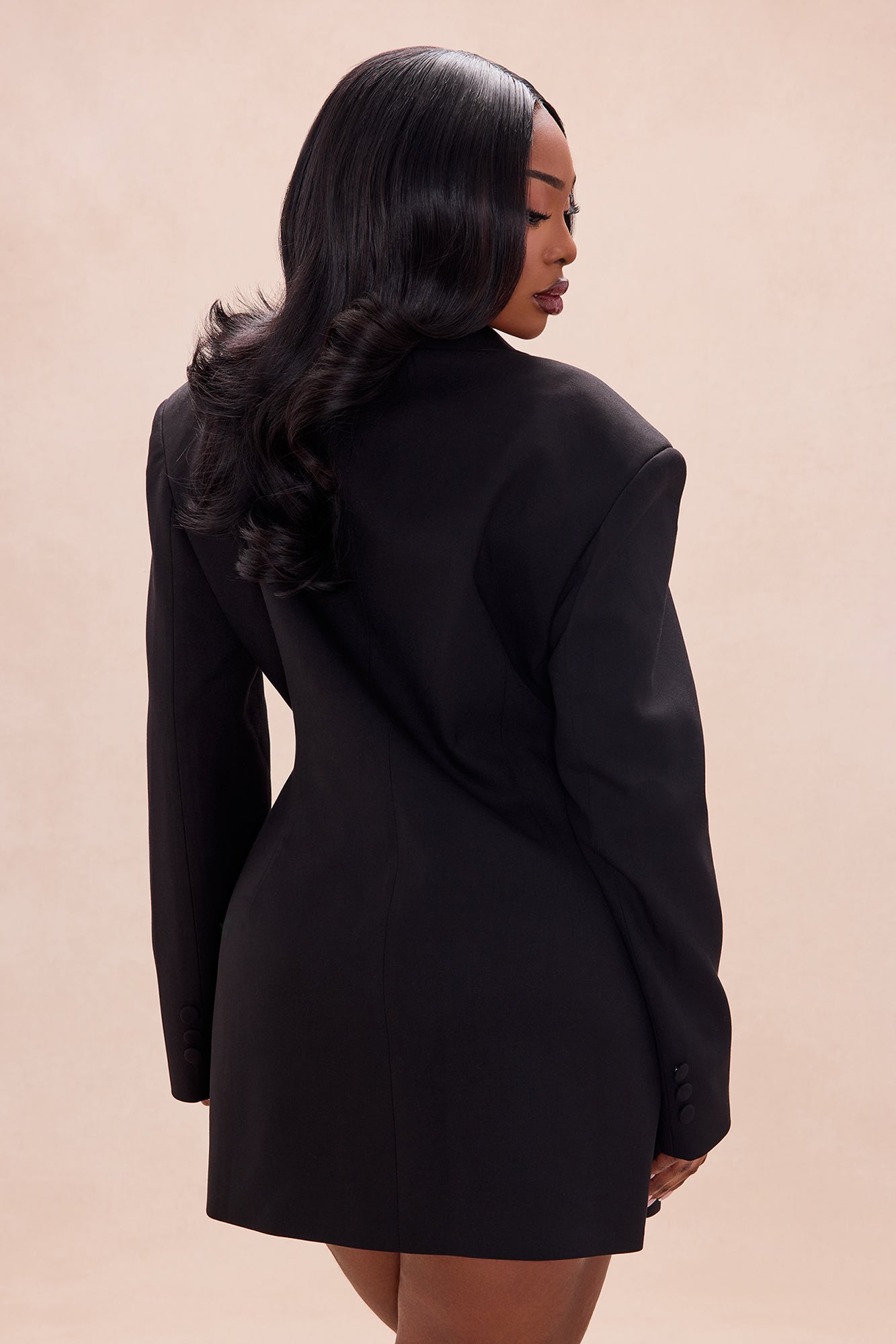 On The Scene Blazer Mini Dress - Black