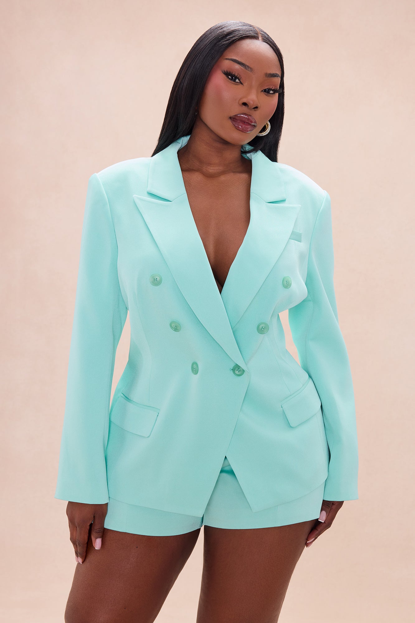 Indie Blazer Short Set - Mint