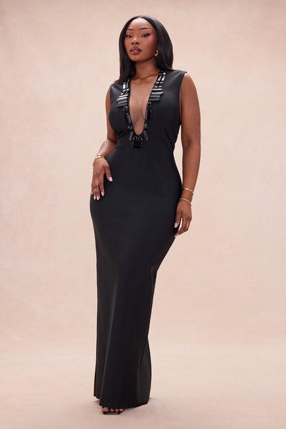 Mika Bandage Maxi Dress - Black
