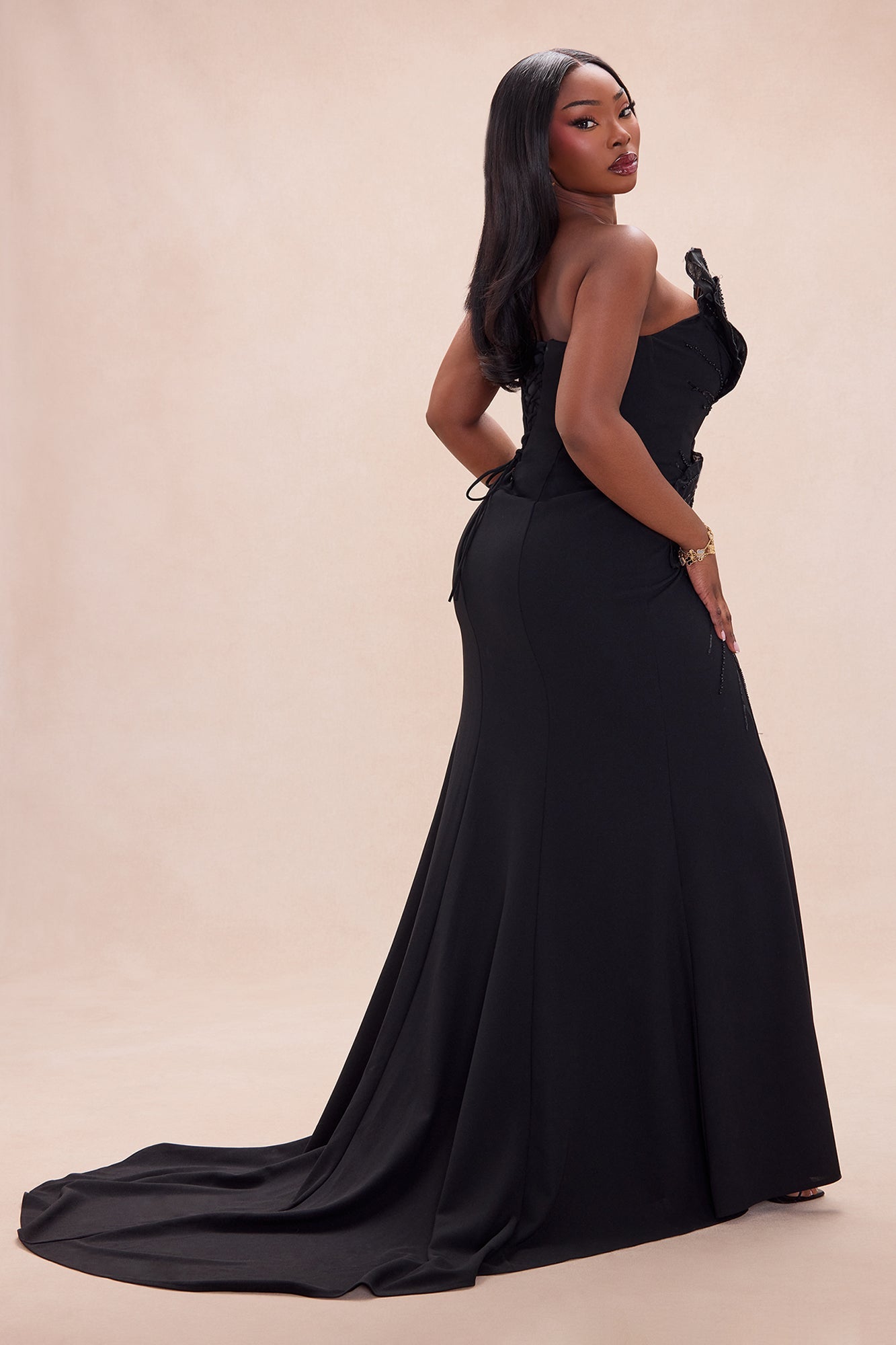 Katie Embellished Gown - Black