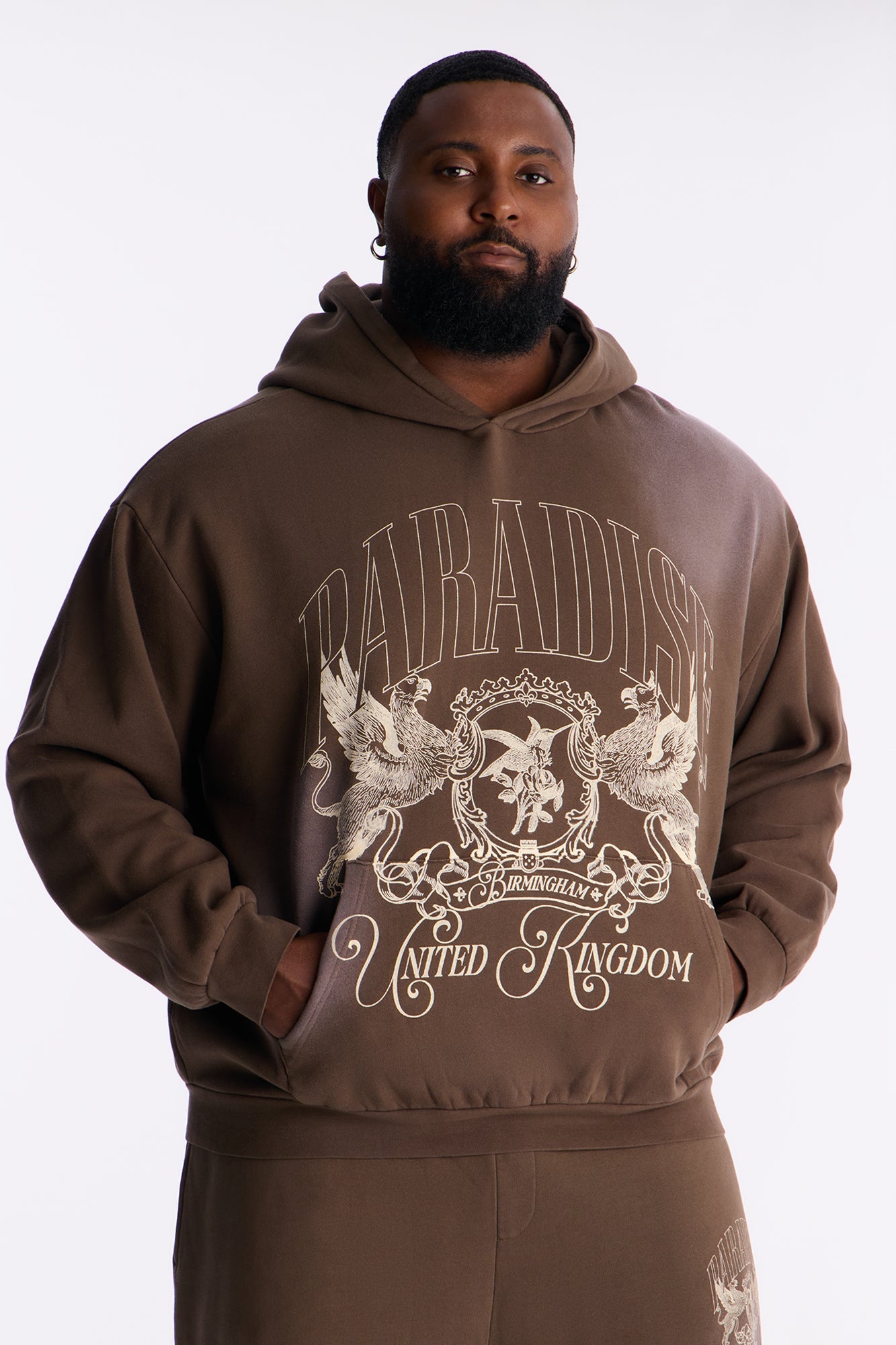Paradise United Kingdom Washed Hoodie - Brown