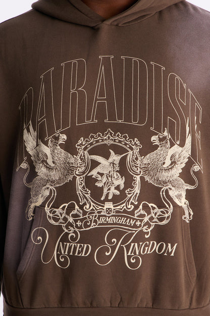 Paradise United Kingdom Washed Hoodie - Brown
