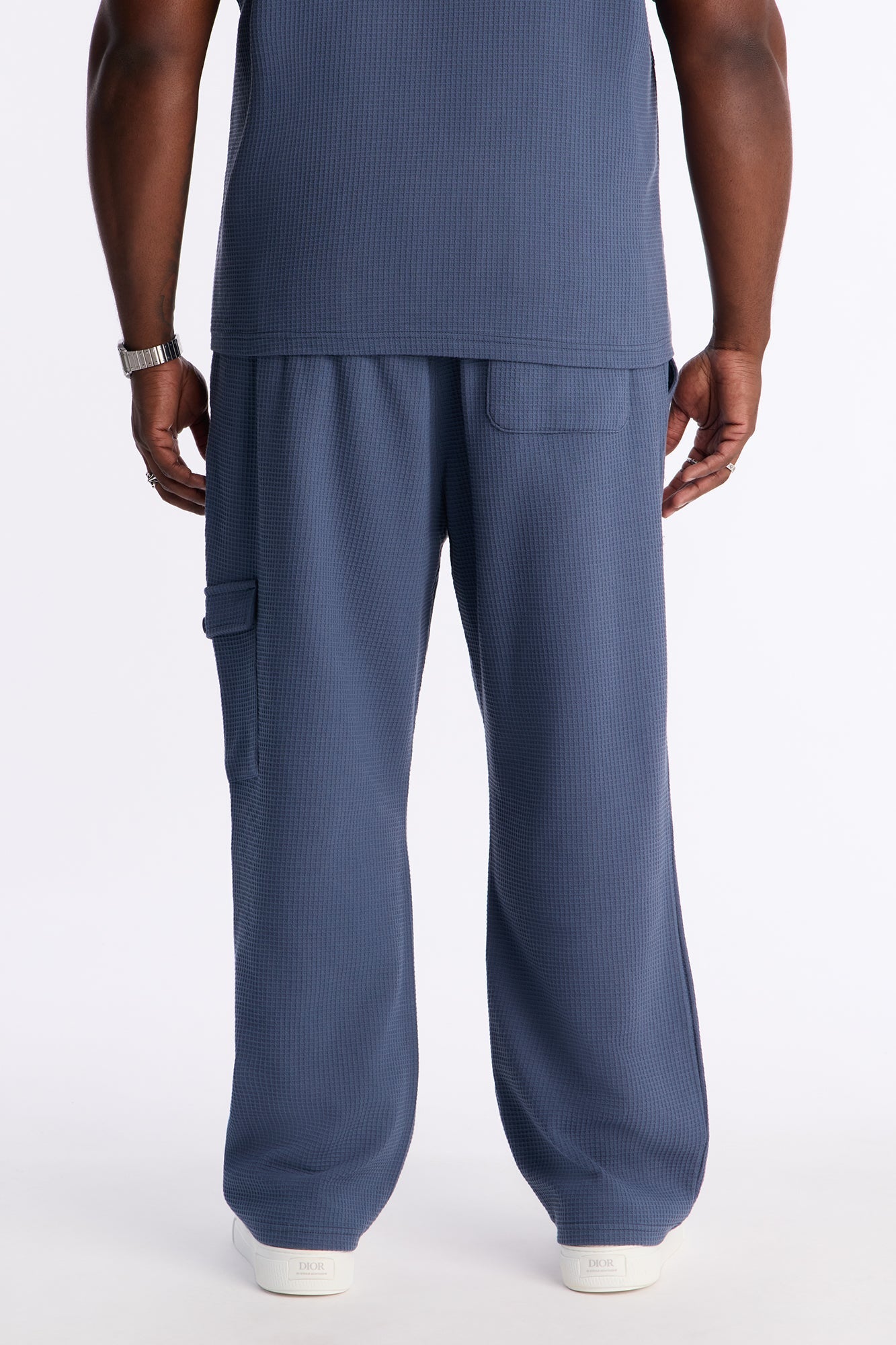 Straight Culver City Waffle Knit Pant - Slate Blue