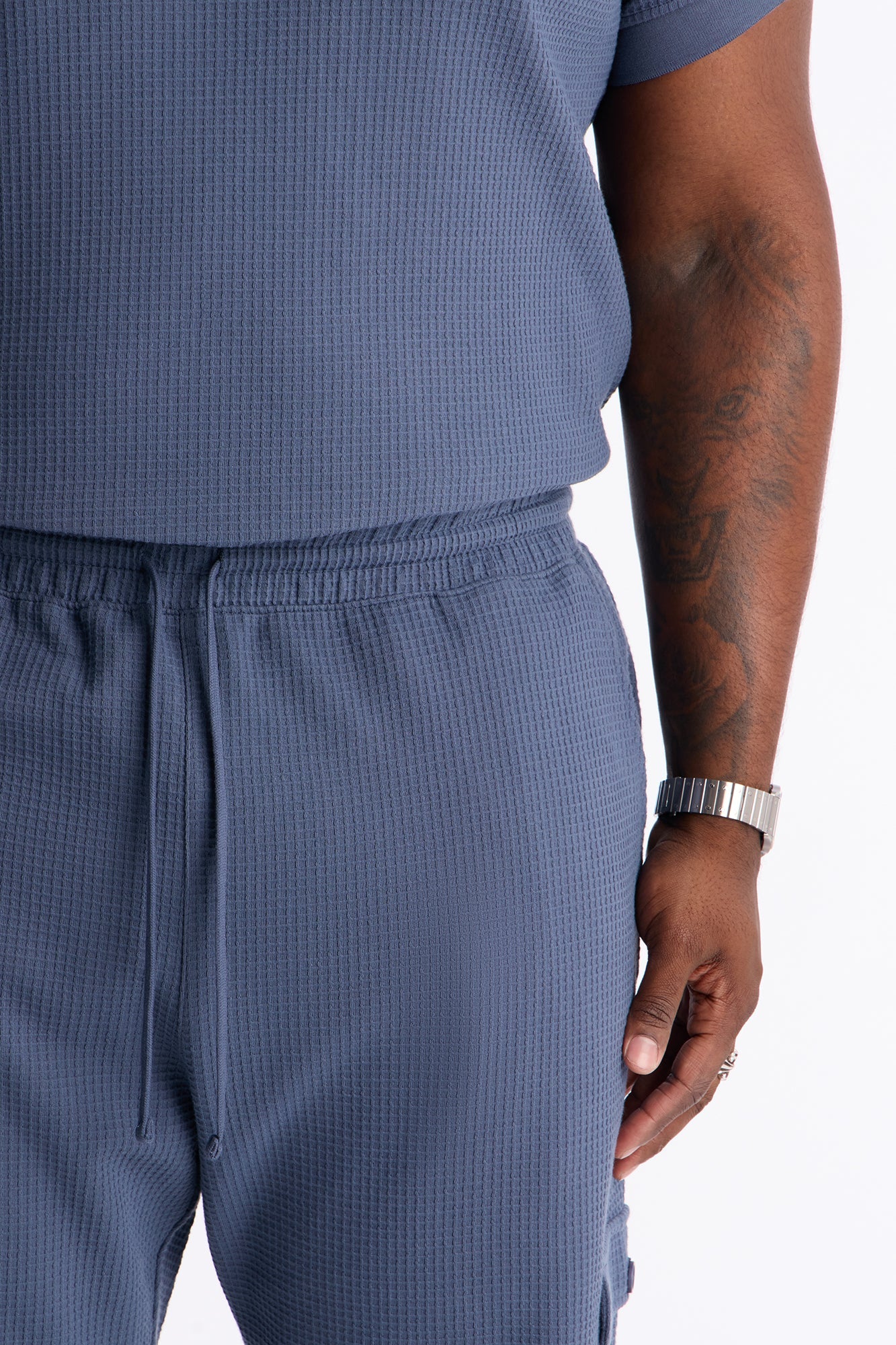 Straight Culver City Waffle Knit Pant - Slate Blue