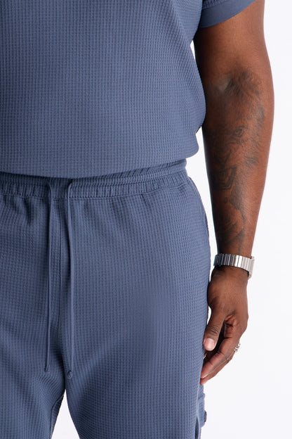 Straight Culver City Waffle Knit Pant - Slate Blue